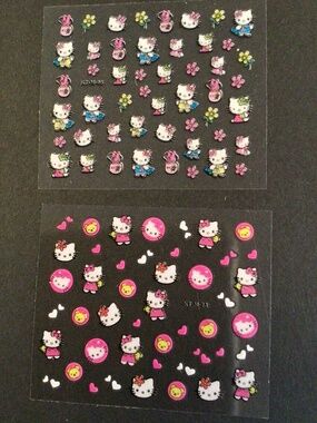 Adorable Hello kitty designed nail stickers